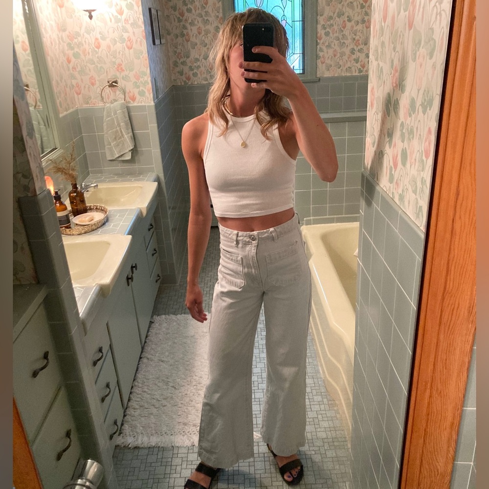 Rolla’s High Rise Wide Leg Sailor Jeans size 25x28